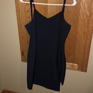 Sexy Navy Blue Dress with Slit